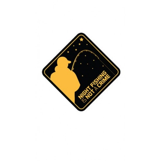 Sticker Pescuit Delphin - Figurina Pescar Night Fishing is not a crime